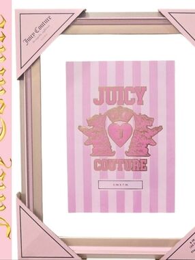 Juicy Couture Home Floating Picture Frame- Rose Gold
